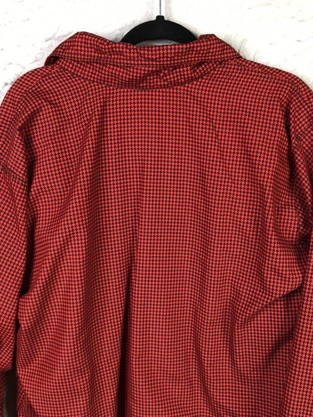 Vintage Sunderland Of Scotland Jacket Womens M Red Houndstooth Golf Windbreaker - Picture 10 of 16
